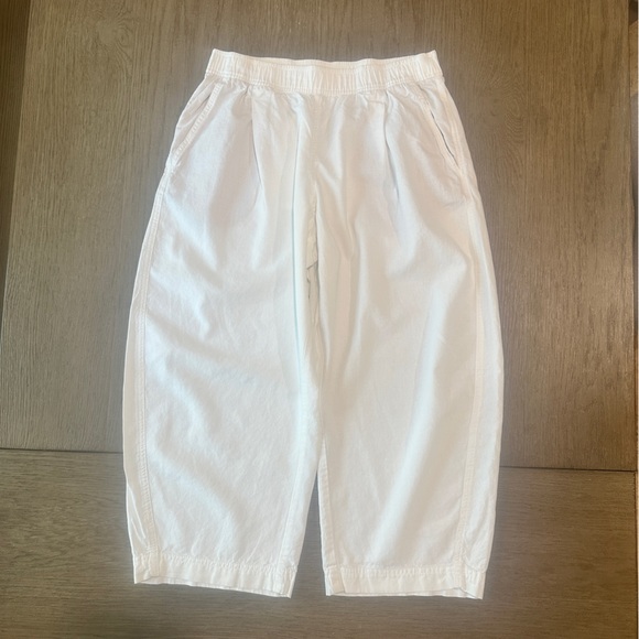 GAP Women’s Linen Blend Barrel Leg Pants Size Petite S White - Picture 4 of 10